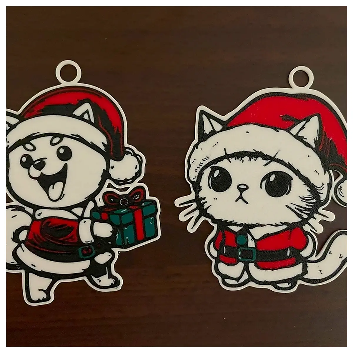 Cat Dog Christmas Ornaments Festive Decorations Pet Decor IoT Toys Christmas Gift Decor Accessories