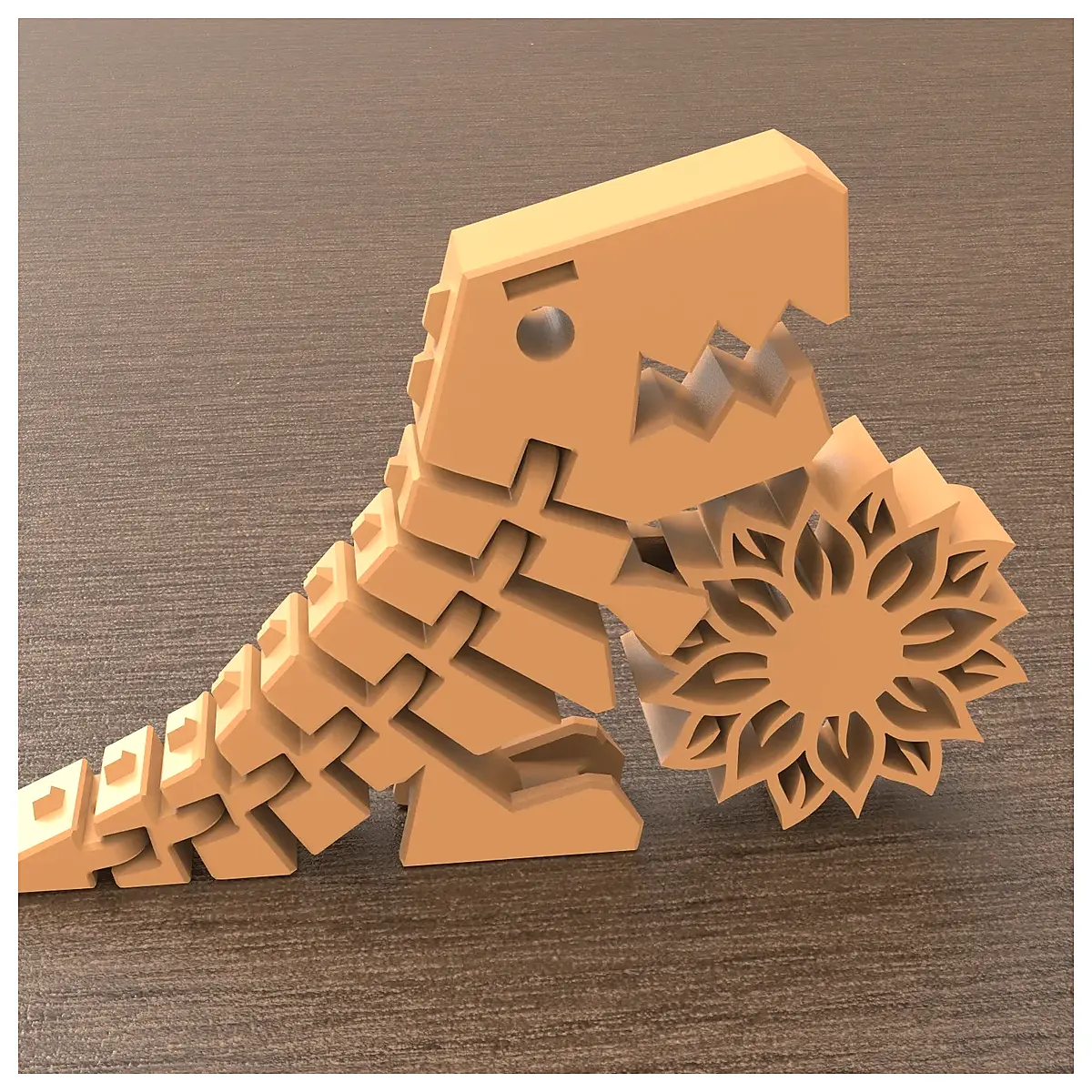 Posable Spring Tyrannosaurus Rex Model 3D Printed Dinosaur Assembly Figures