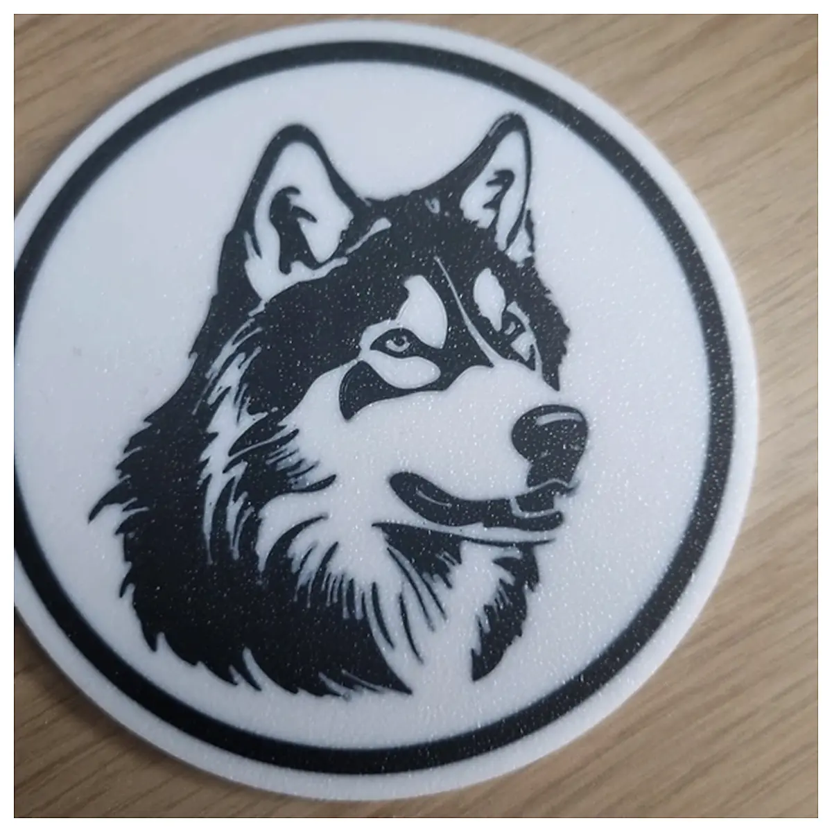 Siberian Husky Coasters Dog Pattern Ceramic Mats Table Decor Pet Gift Practical Coasters