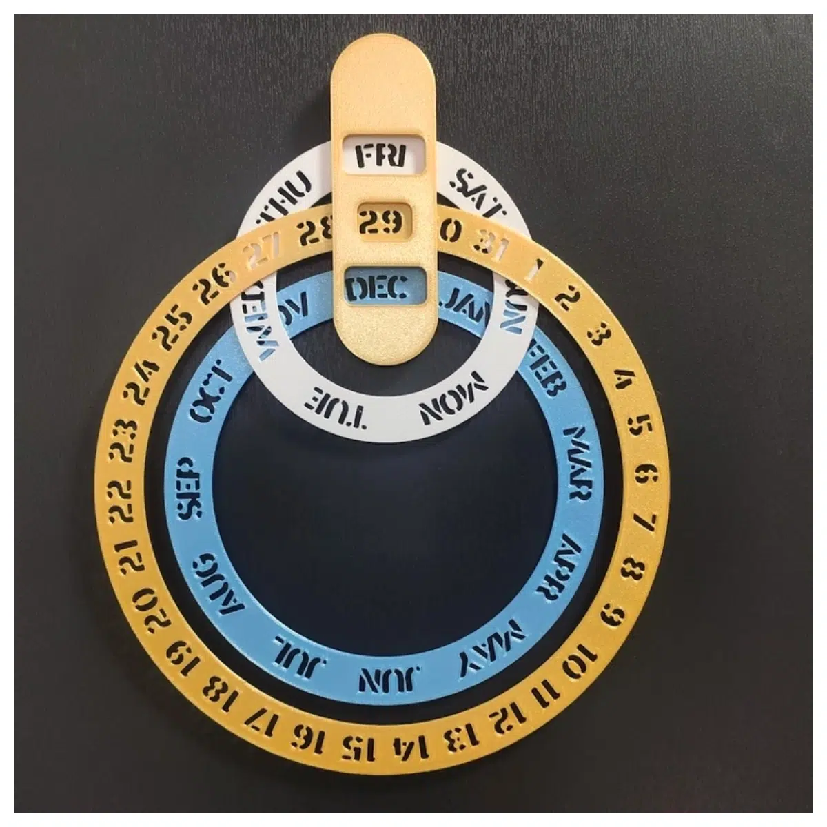 Ring Calendar Wall Decor Calendar Planner Festive Gift Anniversary Remembrance Date Tracker