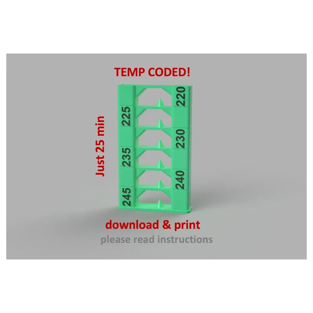 PETG Filament Temperature Tower 220 245C 3D Printing Accessories Cooling Fast