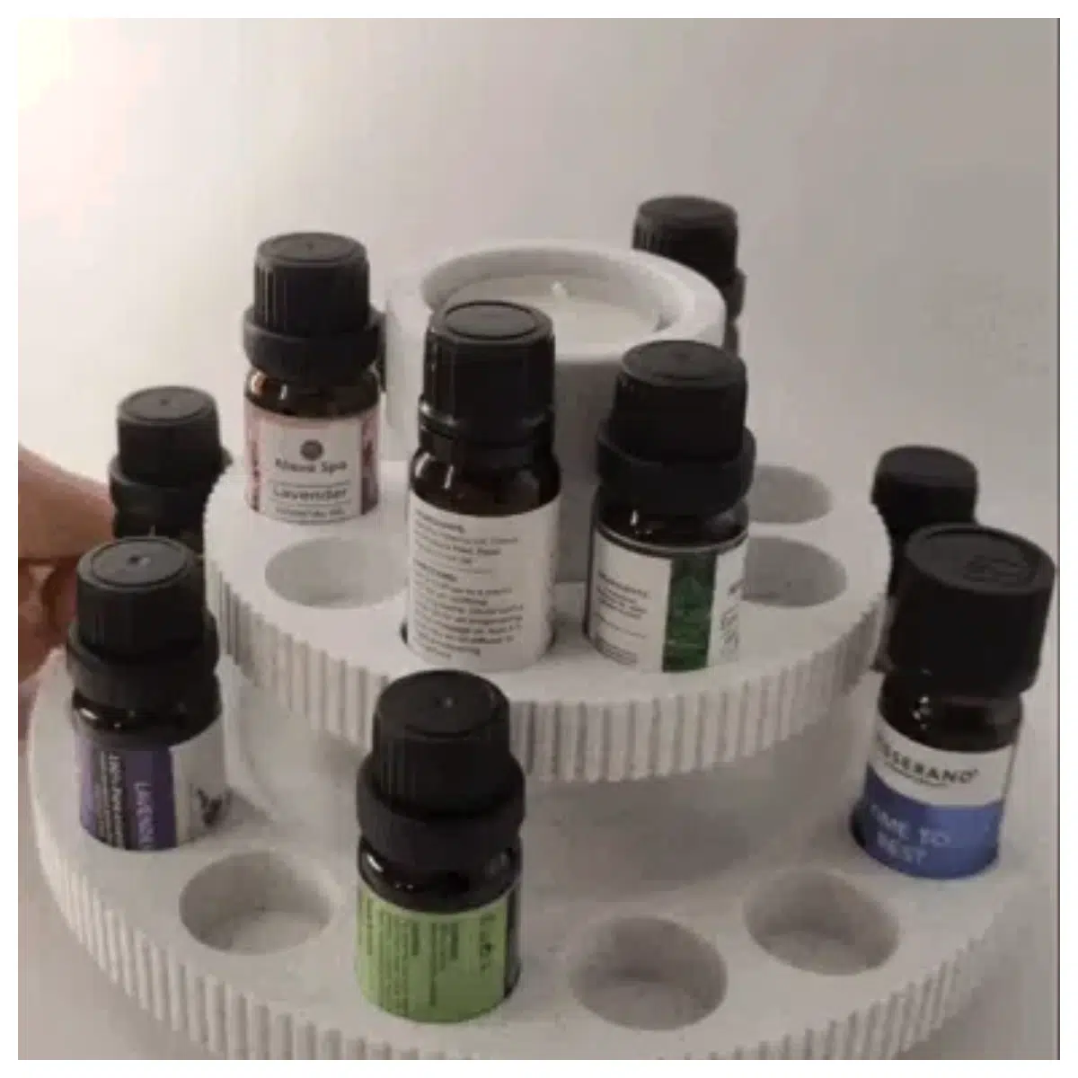 Essential Oil Display Rack Organizer Rotating Storage Solution Enhance Fragrance Experience