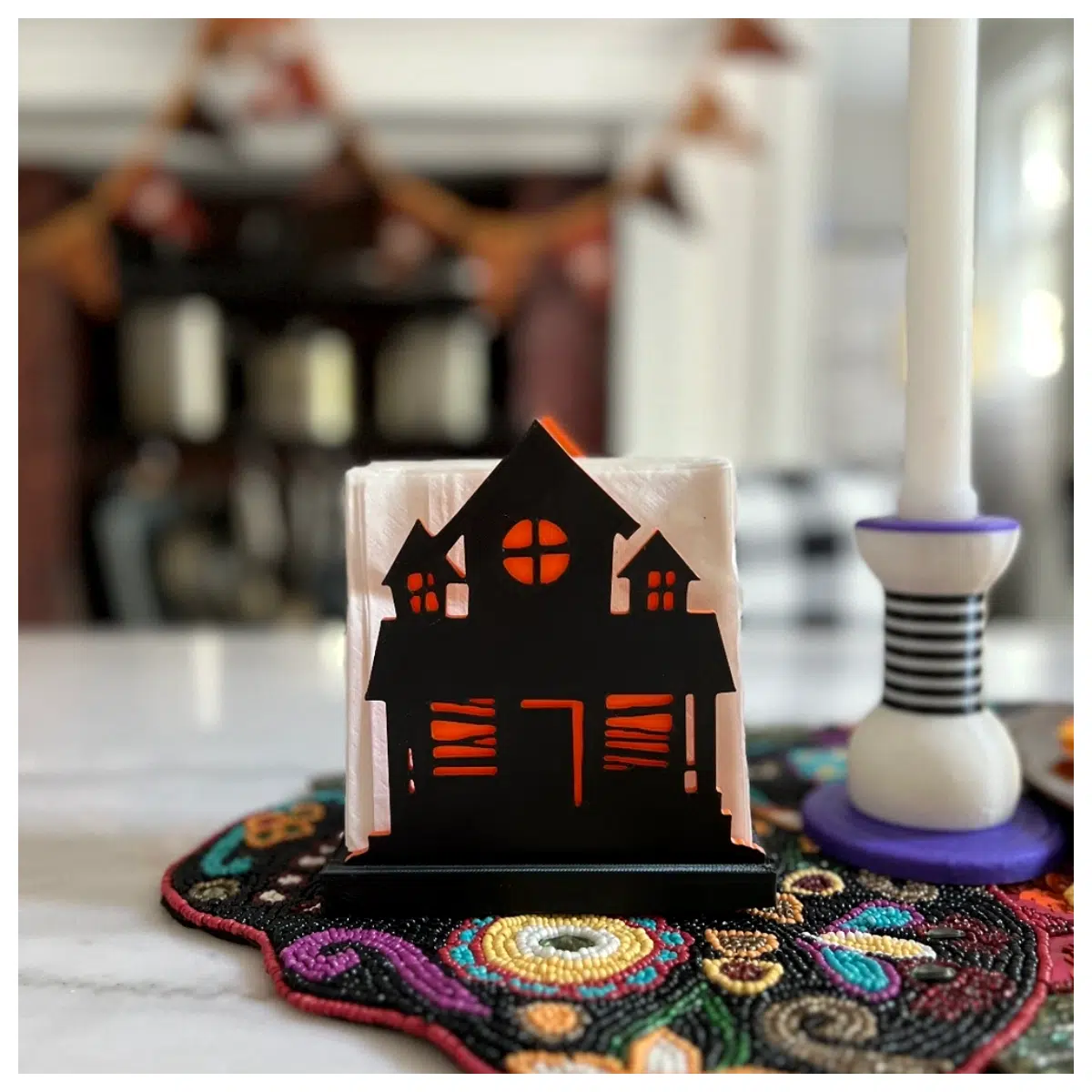 Halloween Themed Napkin Box Festival Decoration Party Supplies Haunted House Decor Halloween Tissue Box Holiday Gift