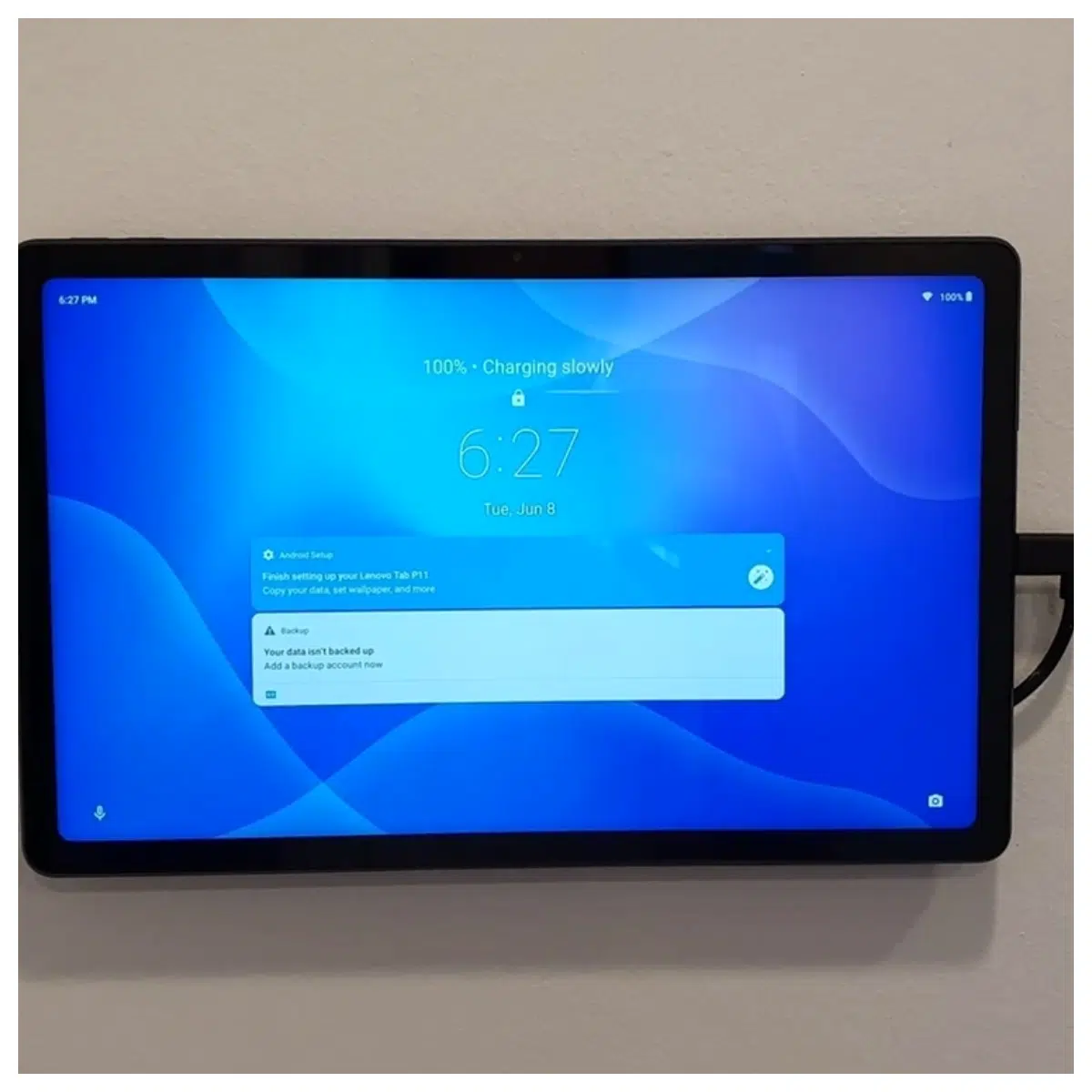 Floating Wall Mount Holder with Charger Phone Stand Desk Holder Mobile Holder Hanging Stand