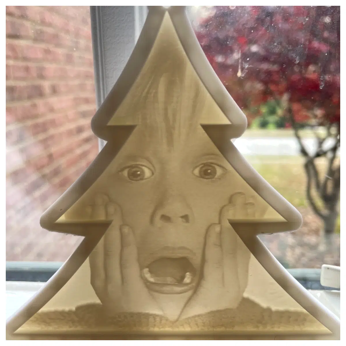 Kevin s Home Alone Window Translucent Relief Christmas Decorations Festive Holiday Gift Window Ornament
