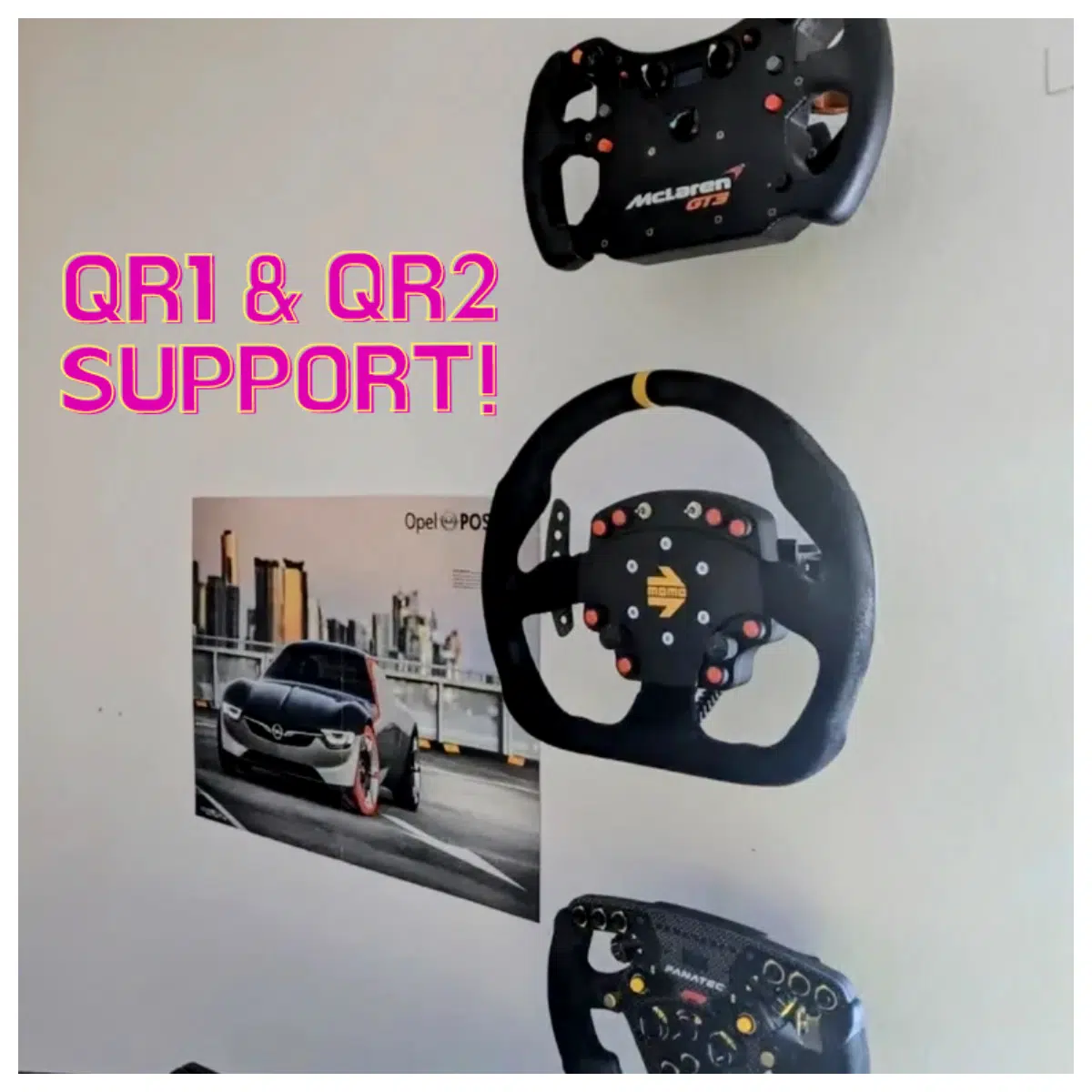 Fancy Steering Wheel Wall Mount Quick Release System QR1 QR2 Driving Entertainment Mount Car Accessory Support