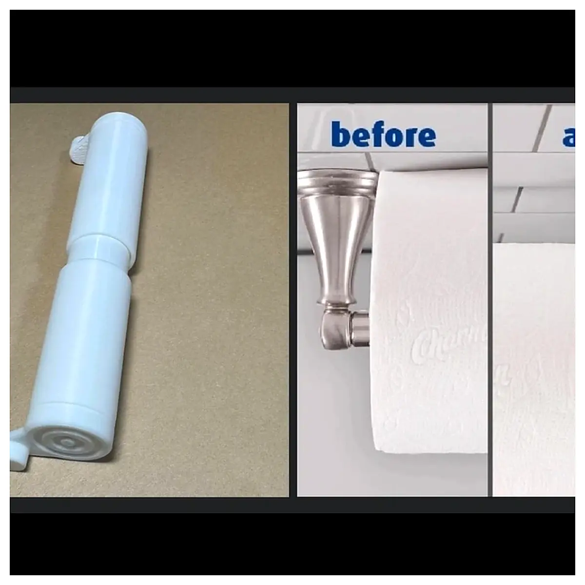 Toilet Paper Roll Extender Roll Holder Universal Adjustable Automatic Rotating Support