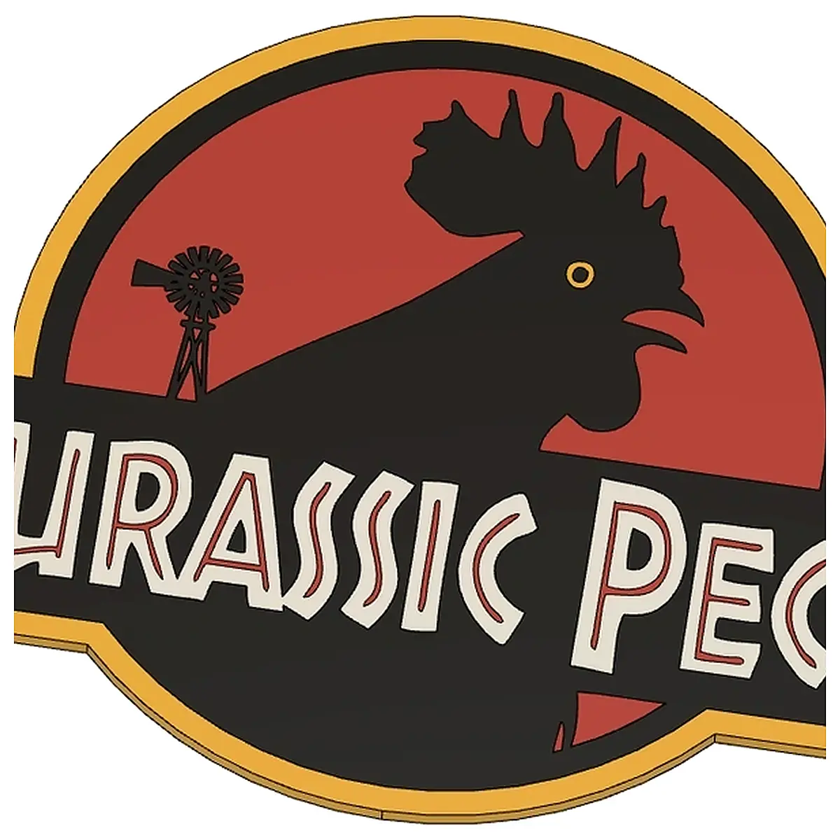 Jurassic Chicken Sign Dinosaur Theme Decoration Toy Gift Farm Poultry Display