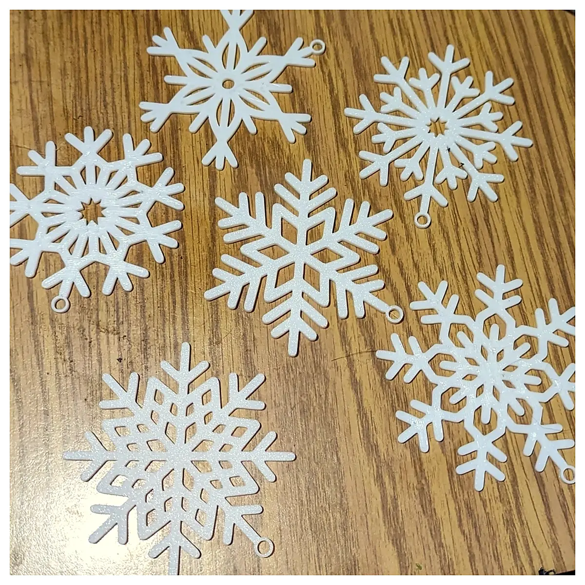 Snowflake Decor Series 6 Sheets Quick Print Snowflake Templates Decoration DIY Printer Accessories