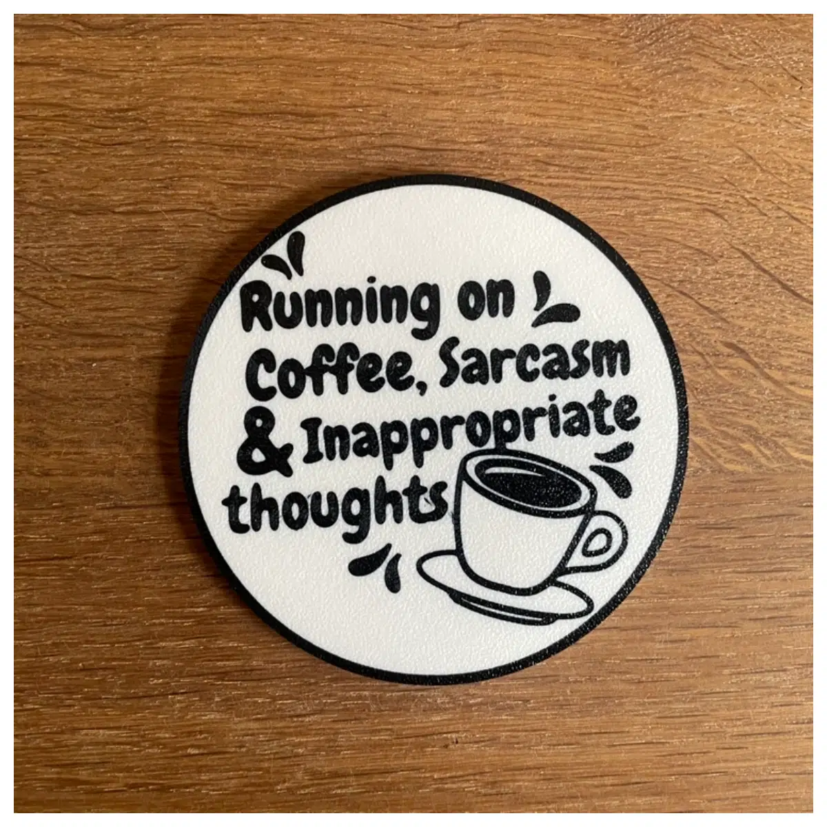 Insulated Cup Coasters Funny Humorous Creative Design Coffee Drink Coasters Hot Beverage Coasters