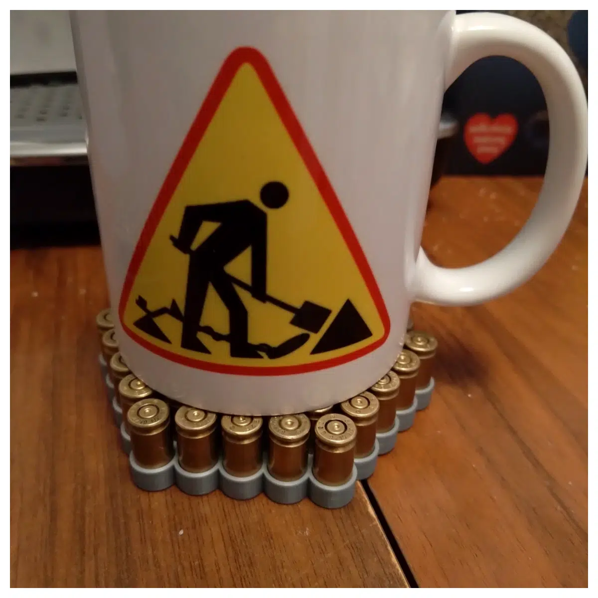 9mm Shell Casing Cup Holder Coffee Beer Pad Ammo Accessory Shell Pad Military Parts