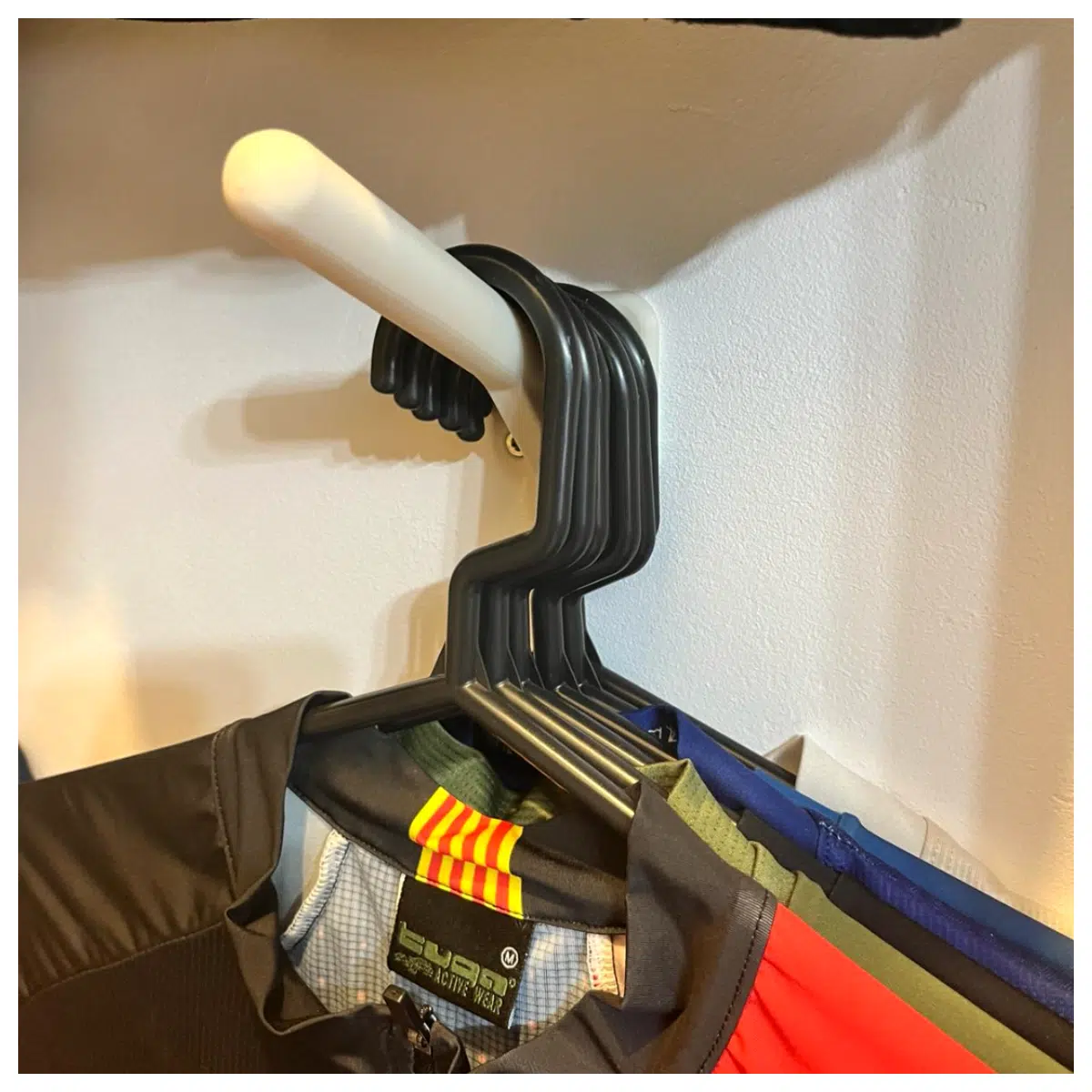 T Shirt Hanger Display Rack for Clothes Wall Mounted Shelves Garment Organizer Home Storage Solution