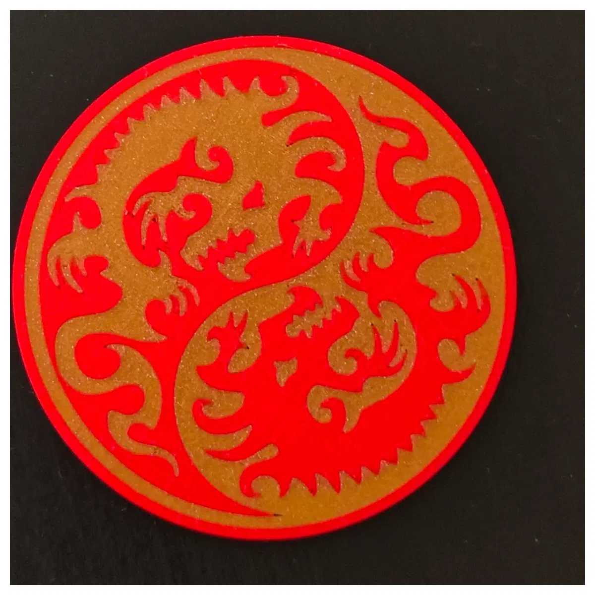Yinyang Dragon Coasters Ceramic Dragon Coasters Desktop Decoration Dragon Theme Gift Creative Home Decor Dragon Pattern Coasters Office Gift