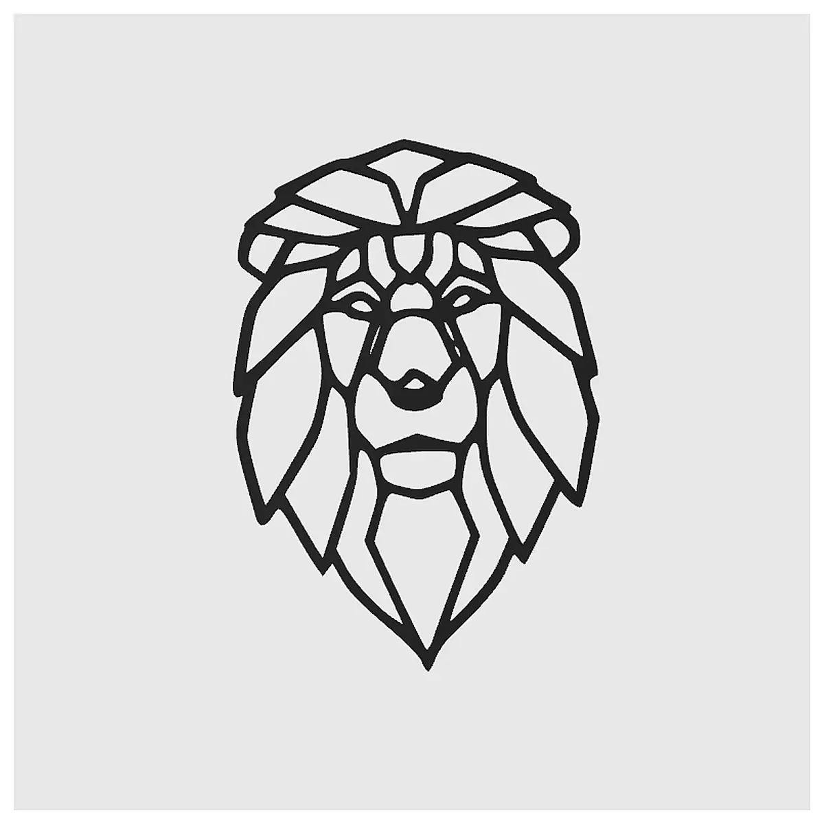 2D Low Poly Lion Asset Game Graphics Animal Model 3D Polygon Character