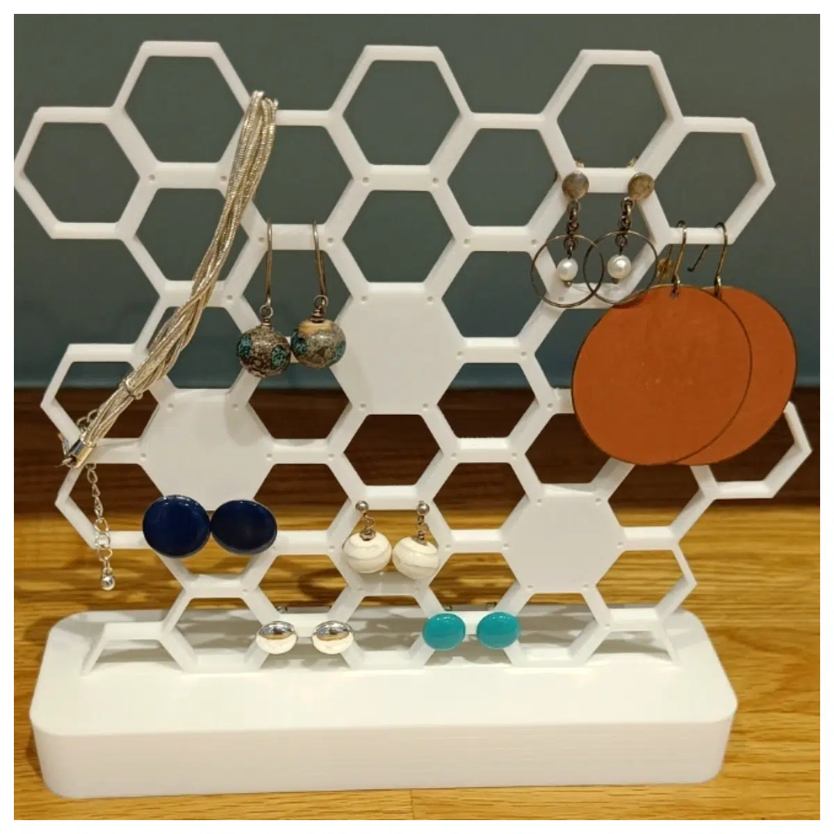 Jewelry Stand Hexagonal Display Stand Jewelry Holder Accessory Stand Decoration Display Organizer