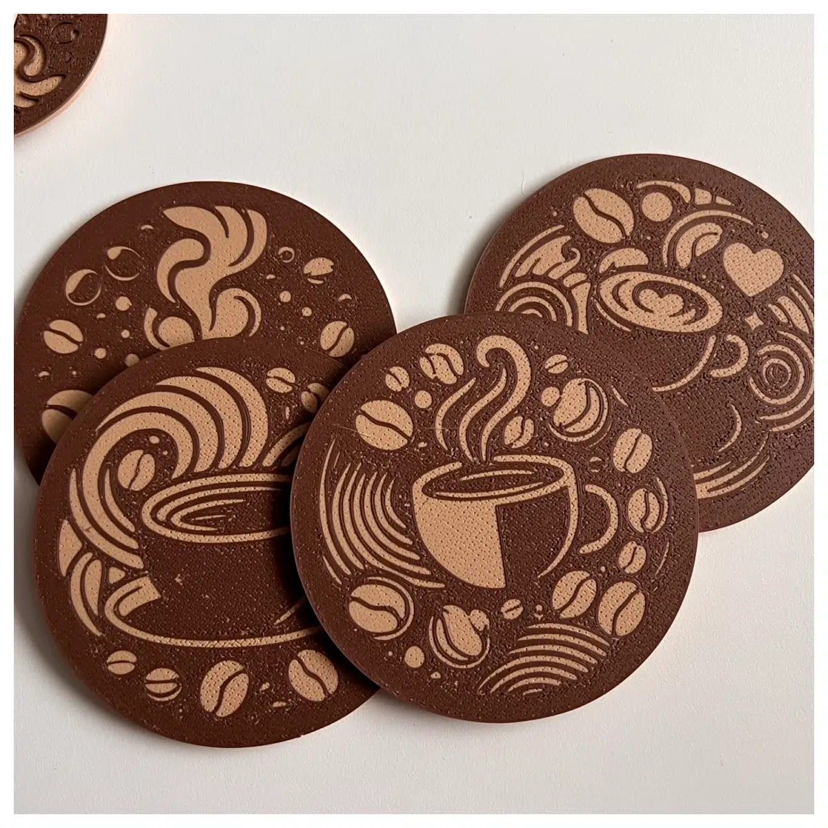 Coffee Coasters Set Kitchen Mat Drink Protection Hot Beverage Mat Table Decoration Coffee Love Coasters