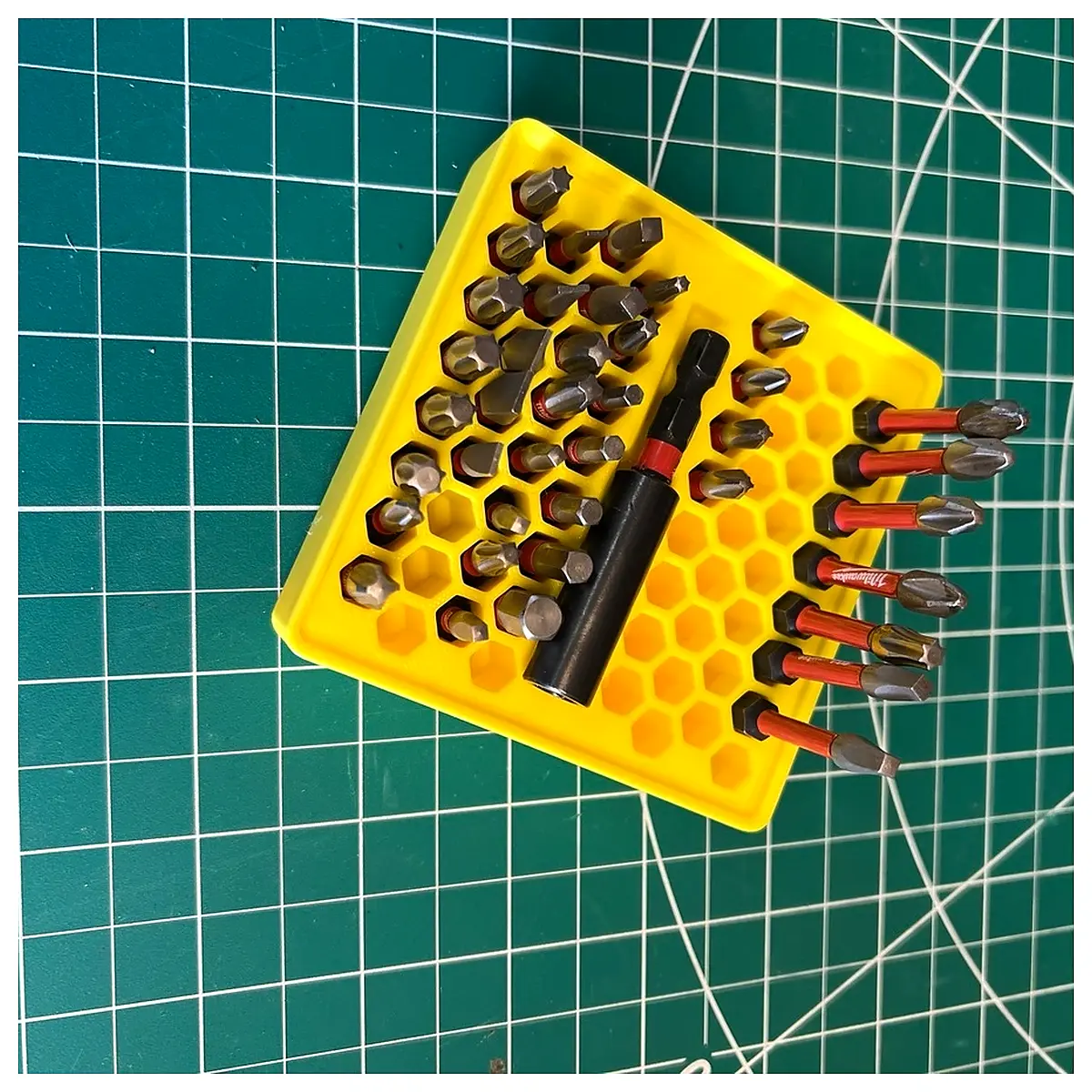 2x2 Gridfinity Hex Wrench Head Holder Organizer Storage System Accessory Parts