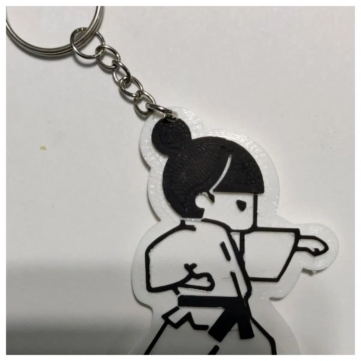 Karate Girl Charm Keychain Sports Lover Anime Figure Collectible Girlfriend Friend
