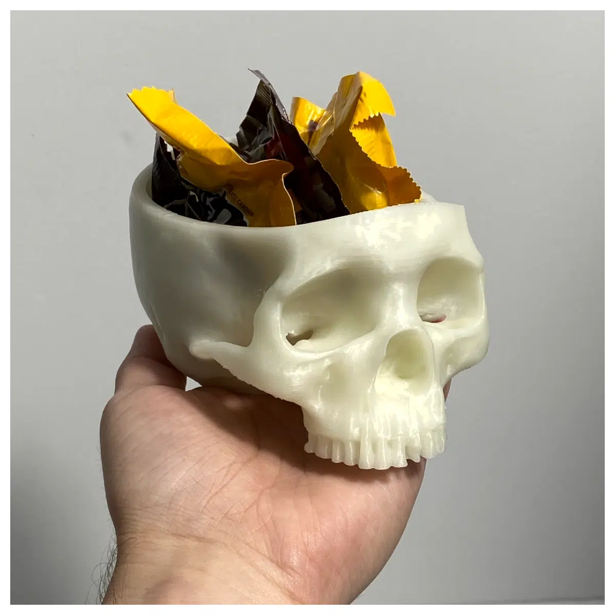 Realistic Candy Skull Bowl Decorative Skull Ceramic Bowl Halloween Prop Candy Skull Decor Skull Gift