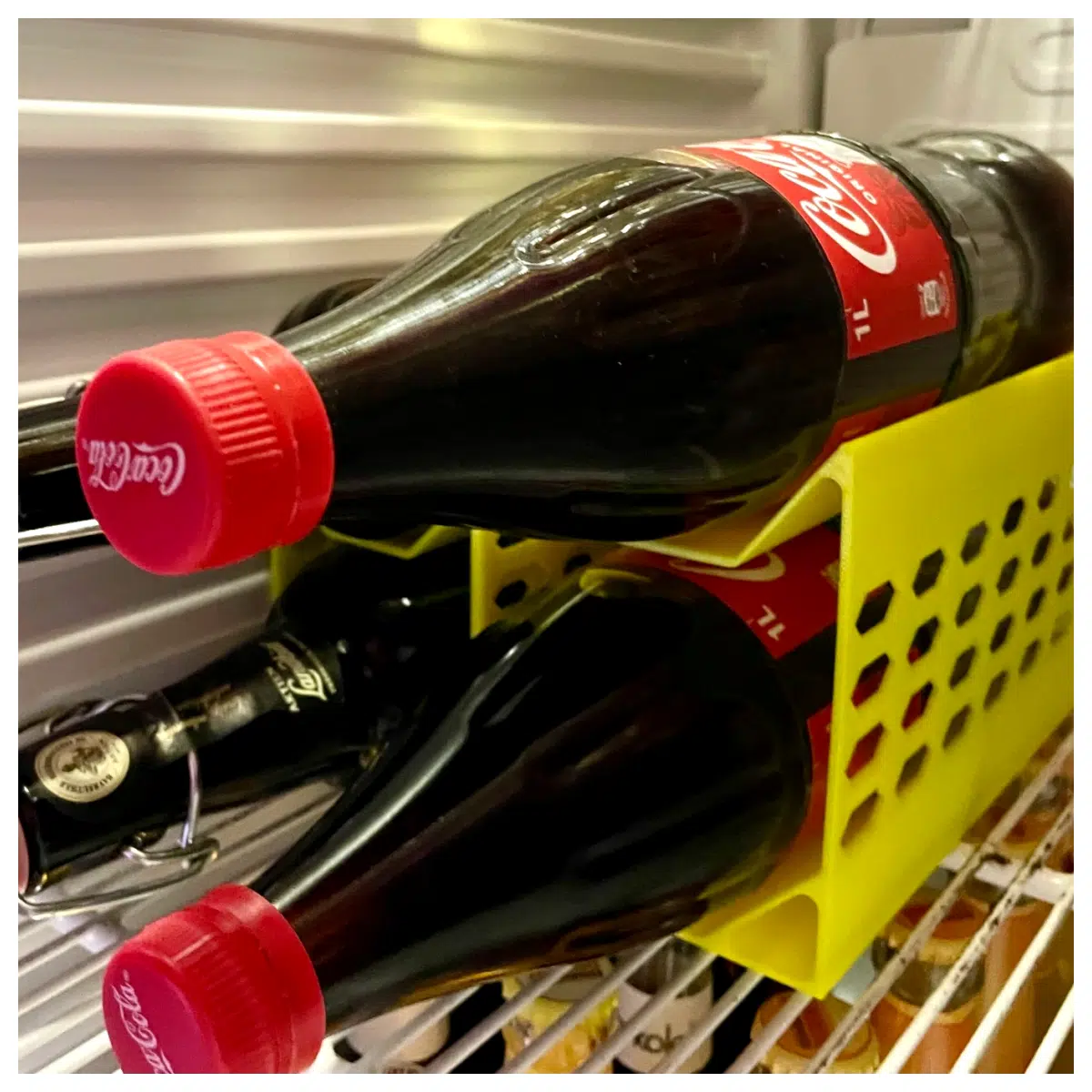 Refrigerator Bottle Holder 1L Organizer Bottle Rack Fridge Accessories Can Holder Shelf