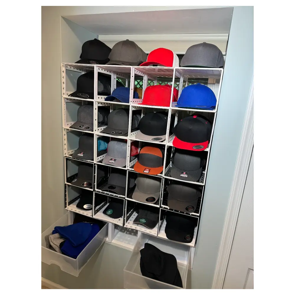 Printy Panels Hat Display Rack Wall Mounted Shelving Storage Organizer Display Fixture Accessories