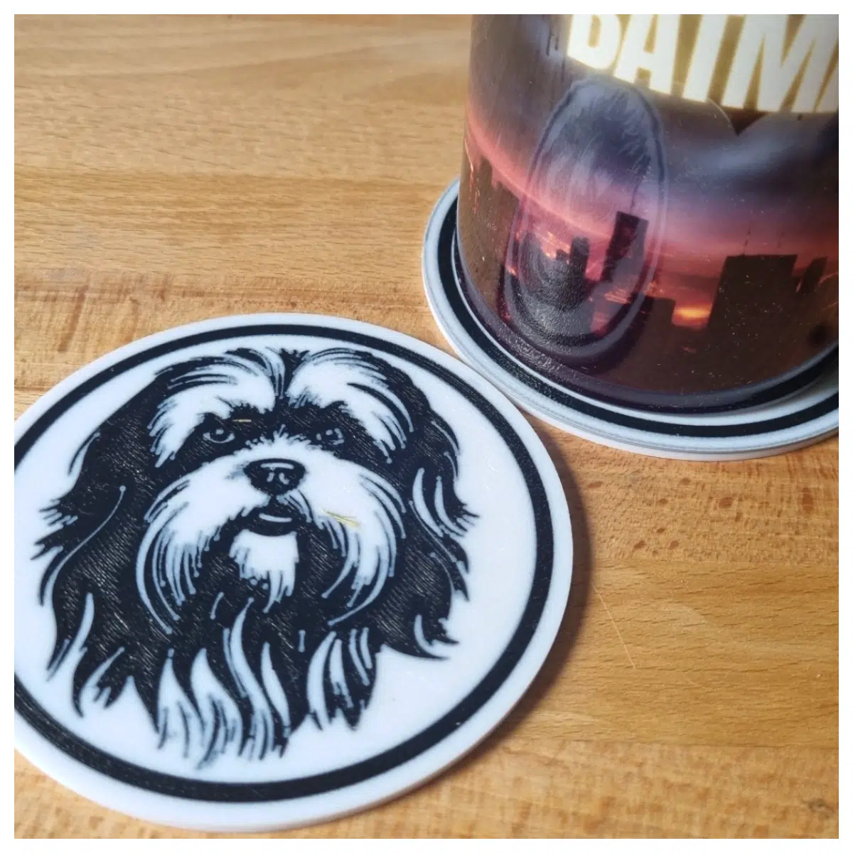 Tibetan Mastiff Coasters Pet Feeding Mat Dog Bed Pad Dog Owner Gift Decorative Coasters Kitchen Table Decor
