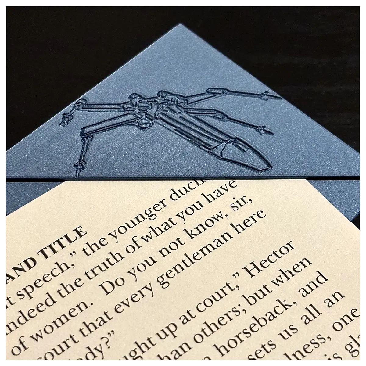 Bookmarks Corner X Wing Multi Functional Bookmarks Paper Book Collection Memorial Parts Repair