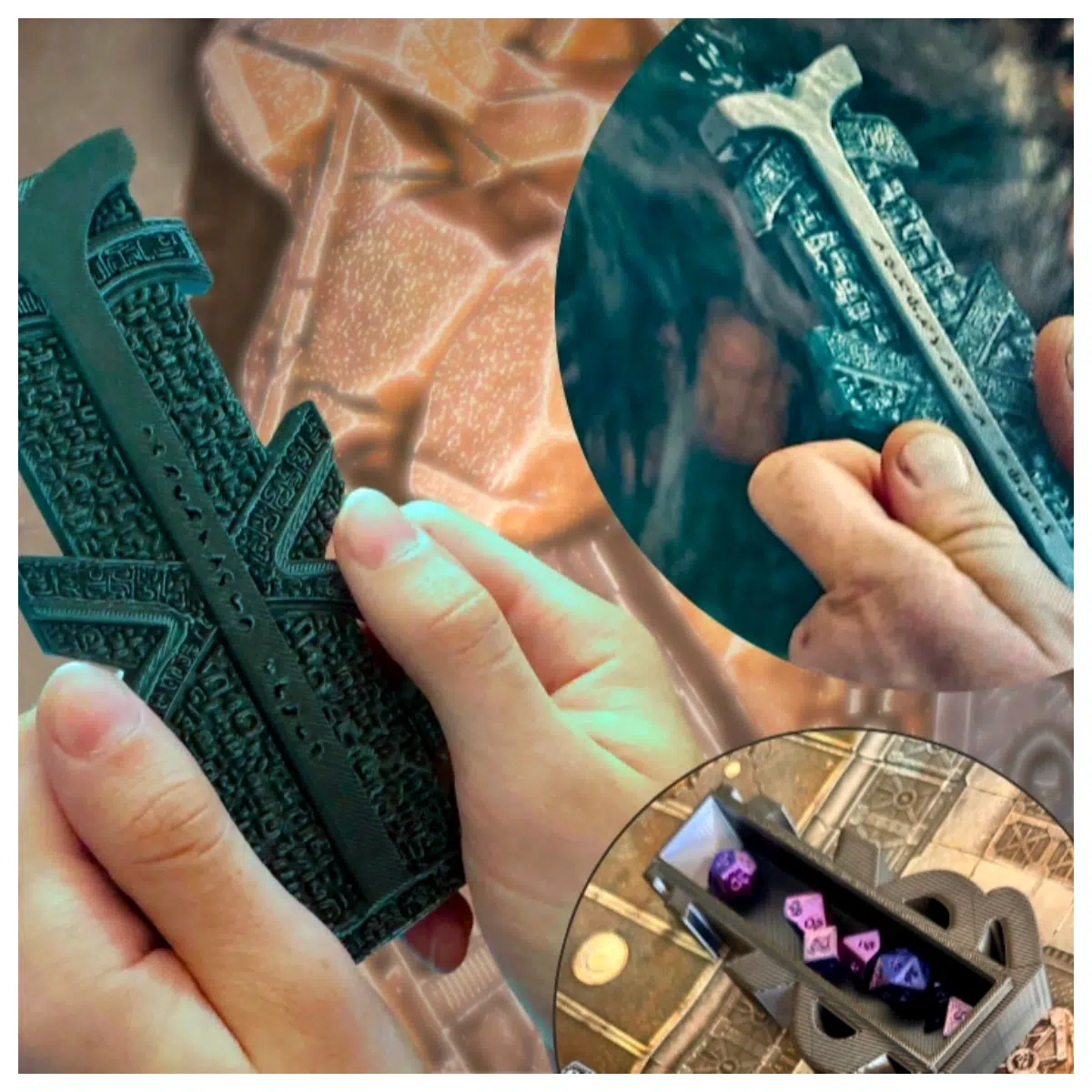 Awakening Slate Movie Prop DD Movie Dice Box Film Scene Props Film Props Accessories Collectible Movie Props