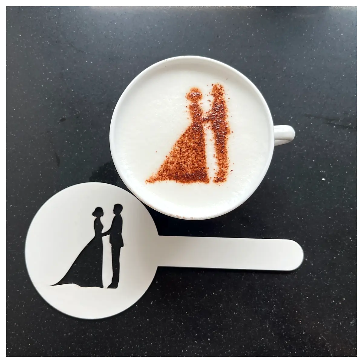Cappuccino Latte Art Wedding Coffee Tutorial Wedding Dessert Cafe Creative Decoration