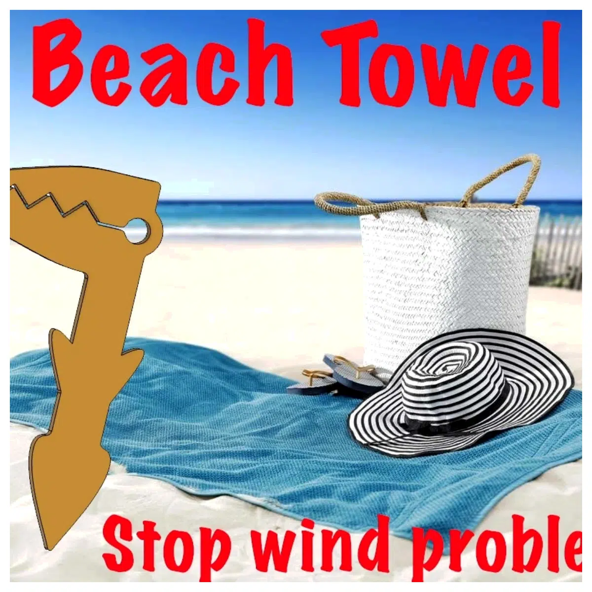 Beach Towel Windproof Sandproof Quick Dry Absorbent Beach Towel for Sun Protection