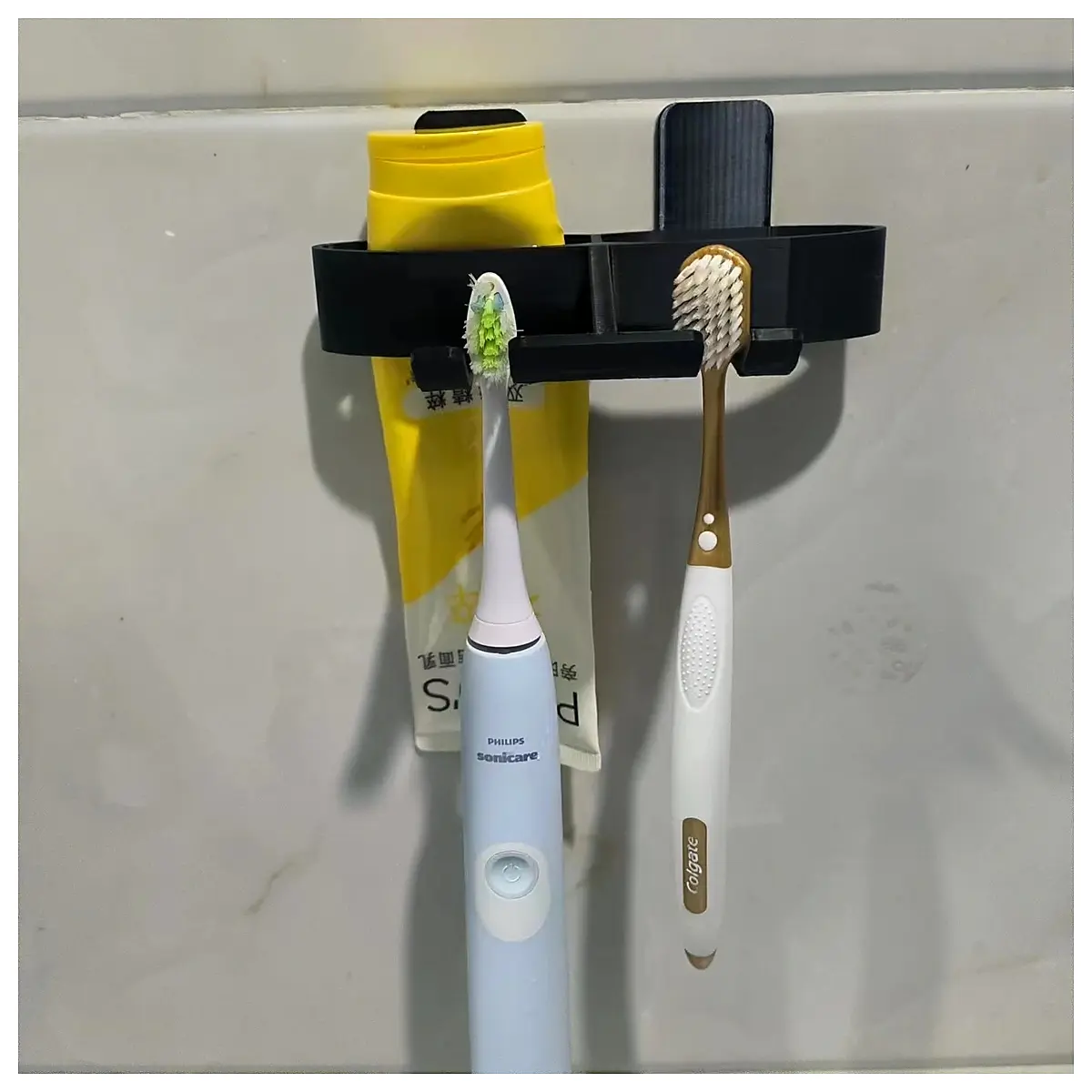 Toothpaste Toothbrush Cleanser Shelf Bathroom Organizer Storage Rack Toothbrush Holder Multi Purpose Shelf Home Storage