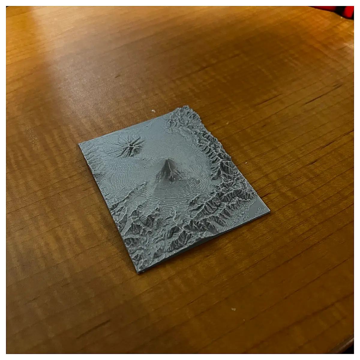 Volcano Terrain Map Mount Fuji Model Print 3D Terrain Desktop Decoration Volcano Model