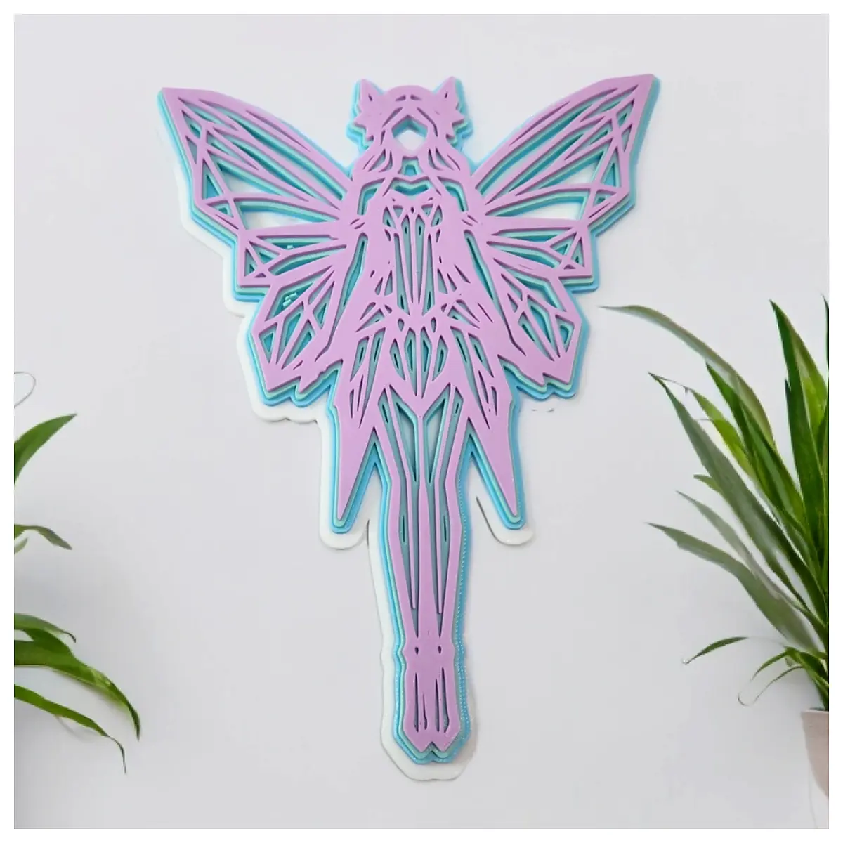 Fairy Princess Mandala Line Drawing Decor Art Print Mandala Pattern Universal Decoration Wall Art