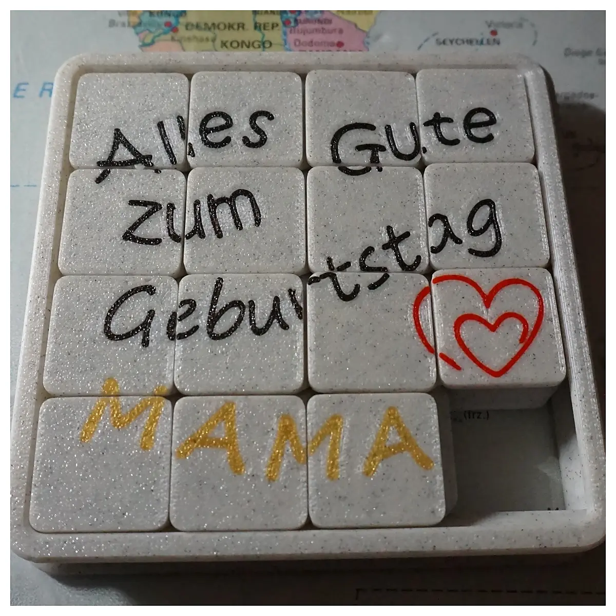 Slider Puzzle Birthday Gift Mom Kids Brain Teaser Puzzle Game Fun Educational Toys