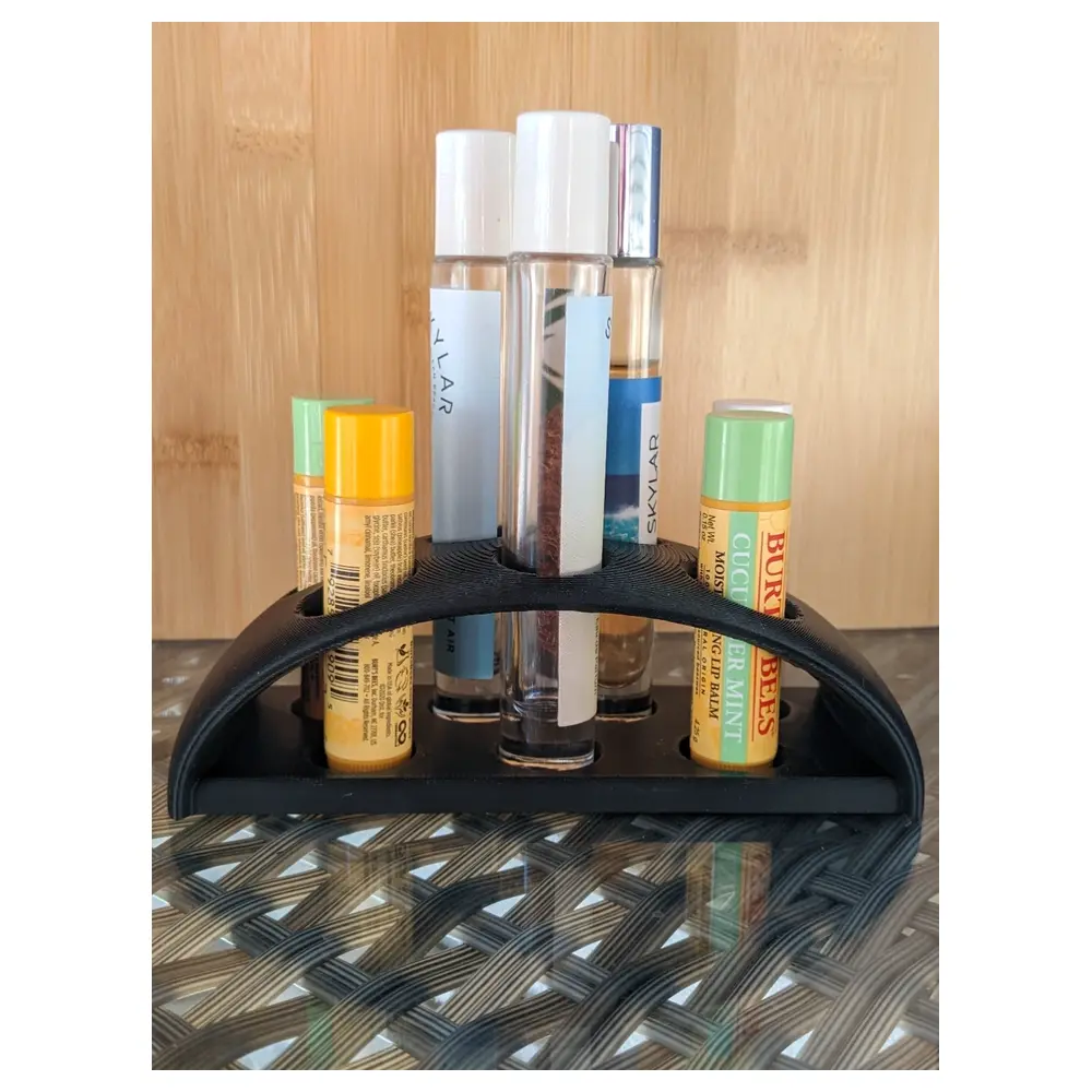 Curved Perfume Holder Lip Balm Stand Multi Functional Rotating Desktop Organizer Elegant Creative Decoration Wholesale Retail