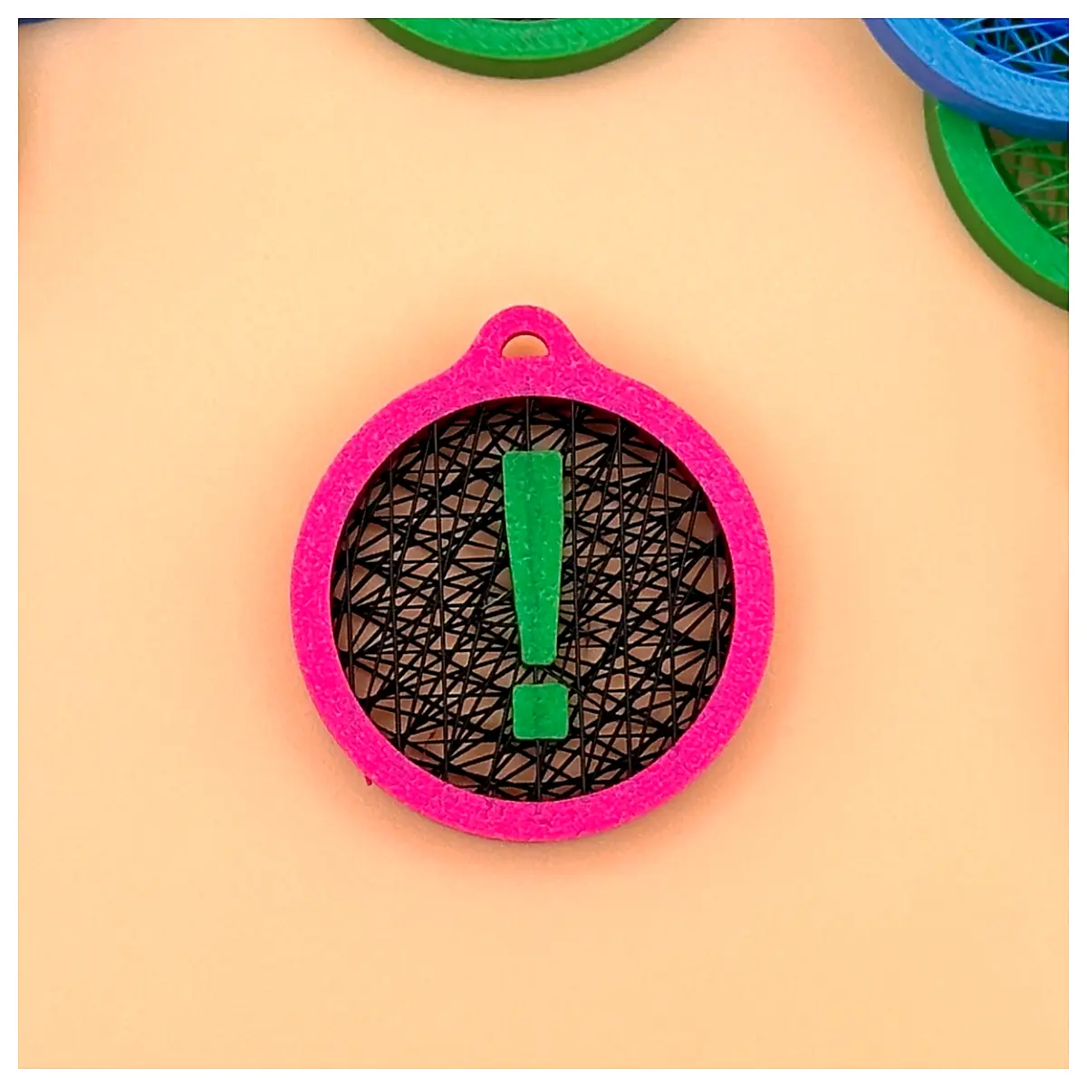 Floating Keychain Exclamation Mark Keyring Hanging Decoration Creative Gift String Keychain Accessories