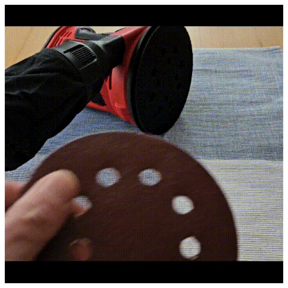 Random Orbital Sander Positioning Tool 125mm 8 Hole Center Base Sandpaper Clamp Grinding Accessory
