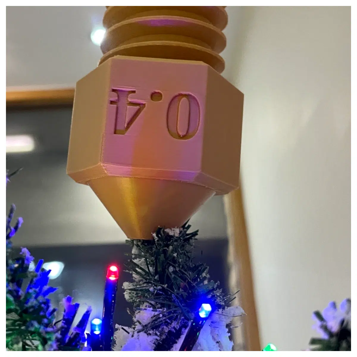 3D Printer Nozzle Christmas Decorations Festive Sprayer Parts DIY Christmas Tree Ornament Creative Printing Accessories