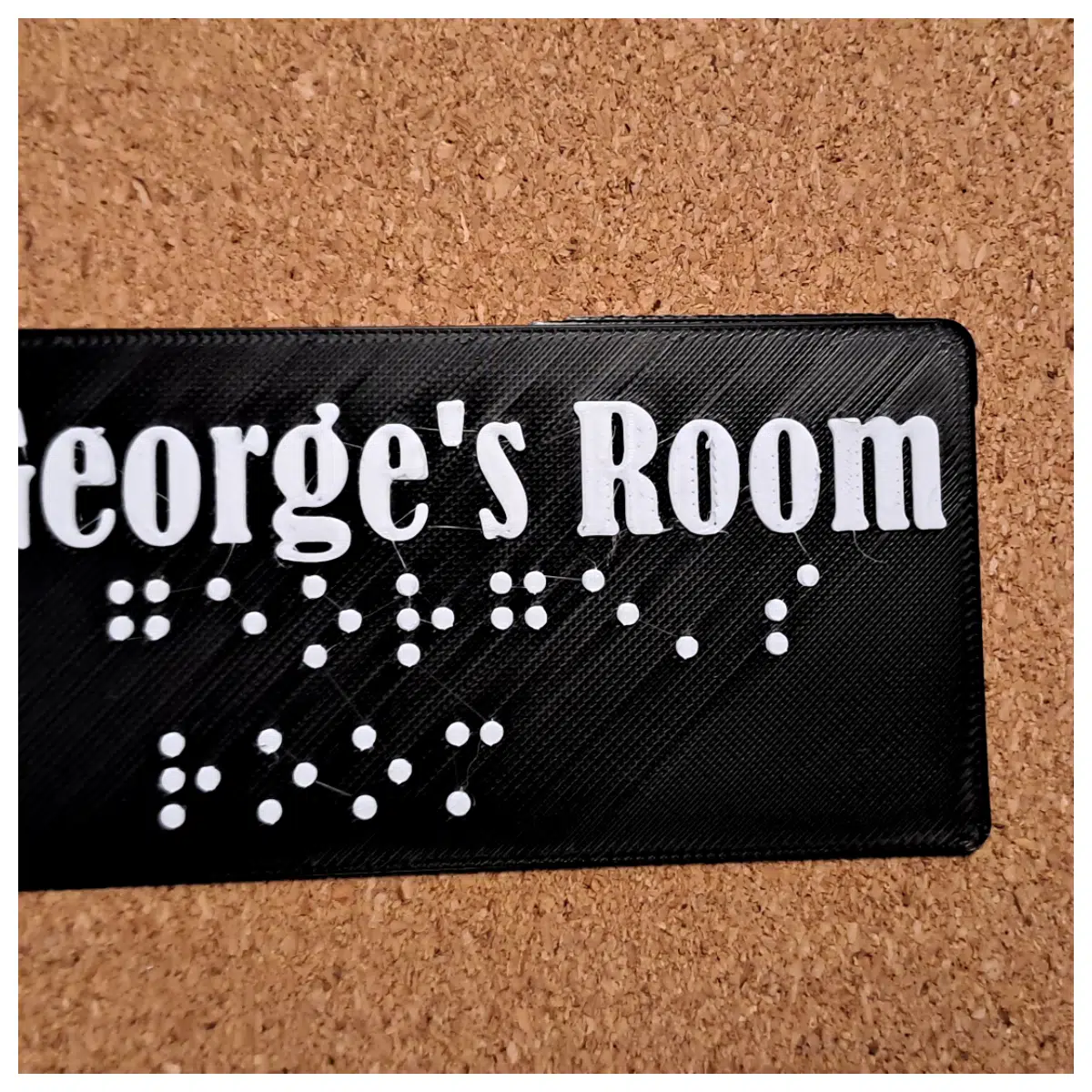 Braille Nameplate George s Room Name Tag Memorial Gift Collectible Braille Art George Present