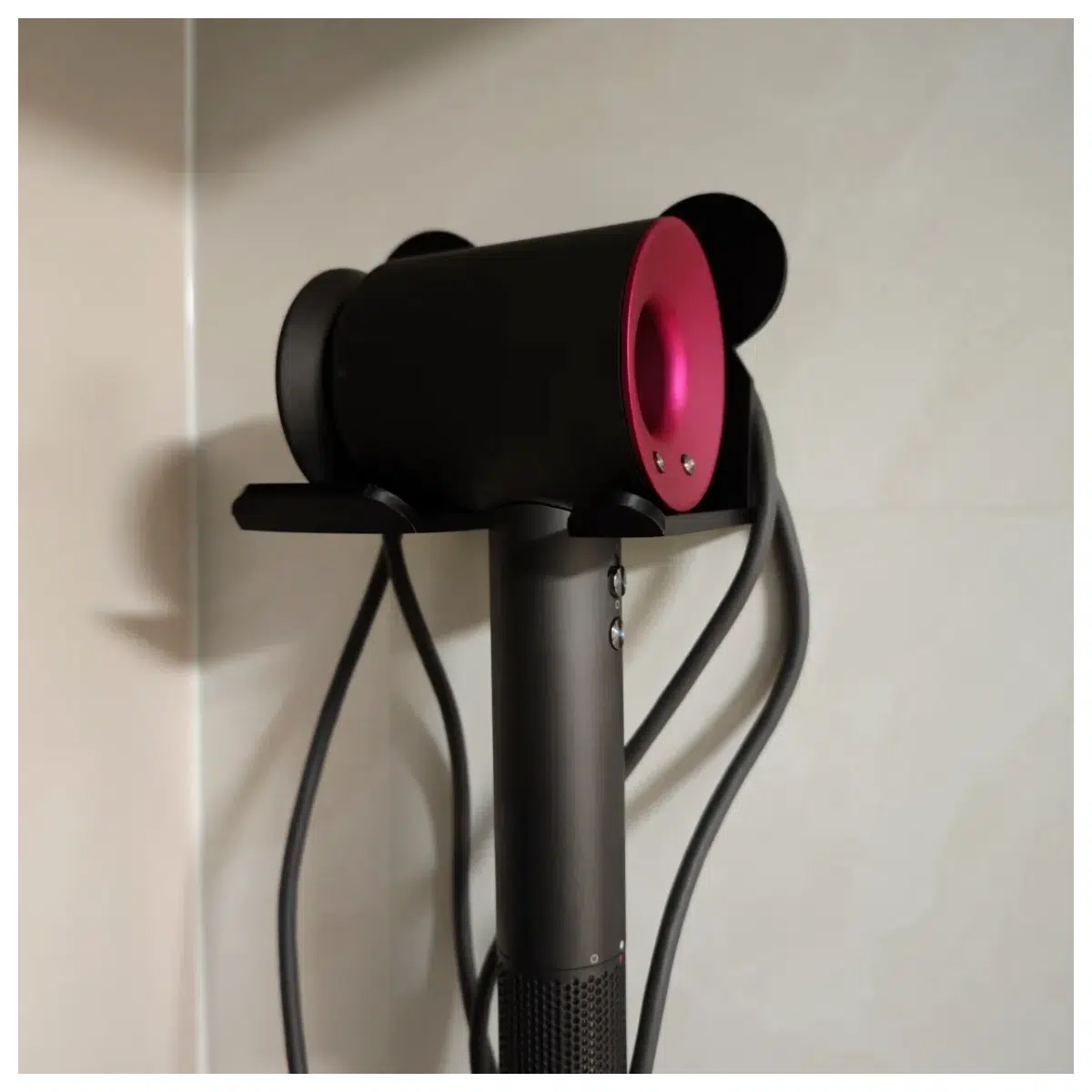 Hair Dryer Holder Wall Mount Rack Bathroom Hanger Drying Rack Space Saving Hair Dryer Stand Accessory