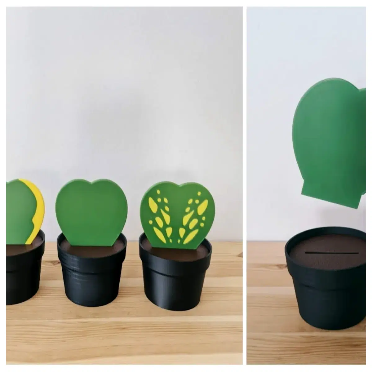 Heartleaf Orchid Money Box Miniature Flower Pot Desk Decoration Savings Jar Creative Gift Indoor Plants Savings Container