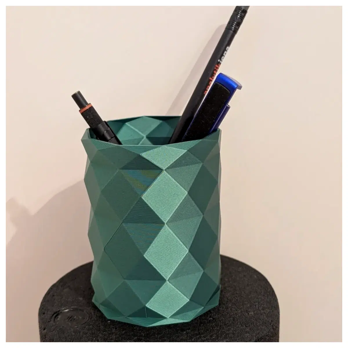 Geometric Pencil Holder Vase Multi faceted Pen Storage Creative Home Decor Geometric Vase Pencil Case