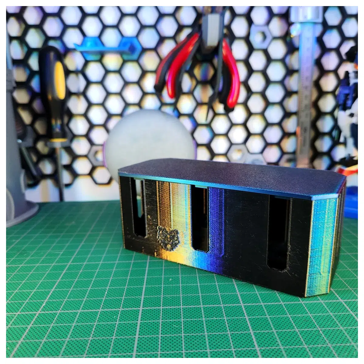 3D Printed Cable Management Box with Lid Automotive Parts Car Wire Organizer Protective Cover Smart Management