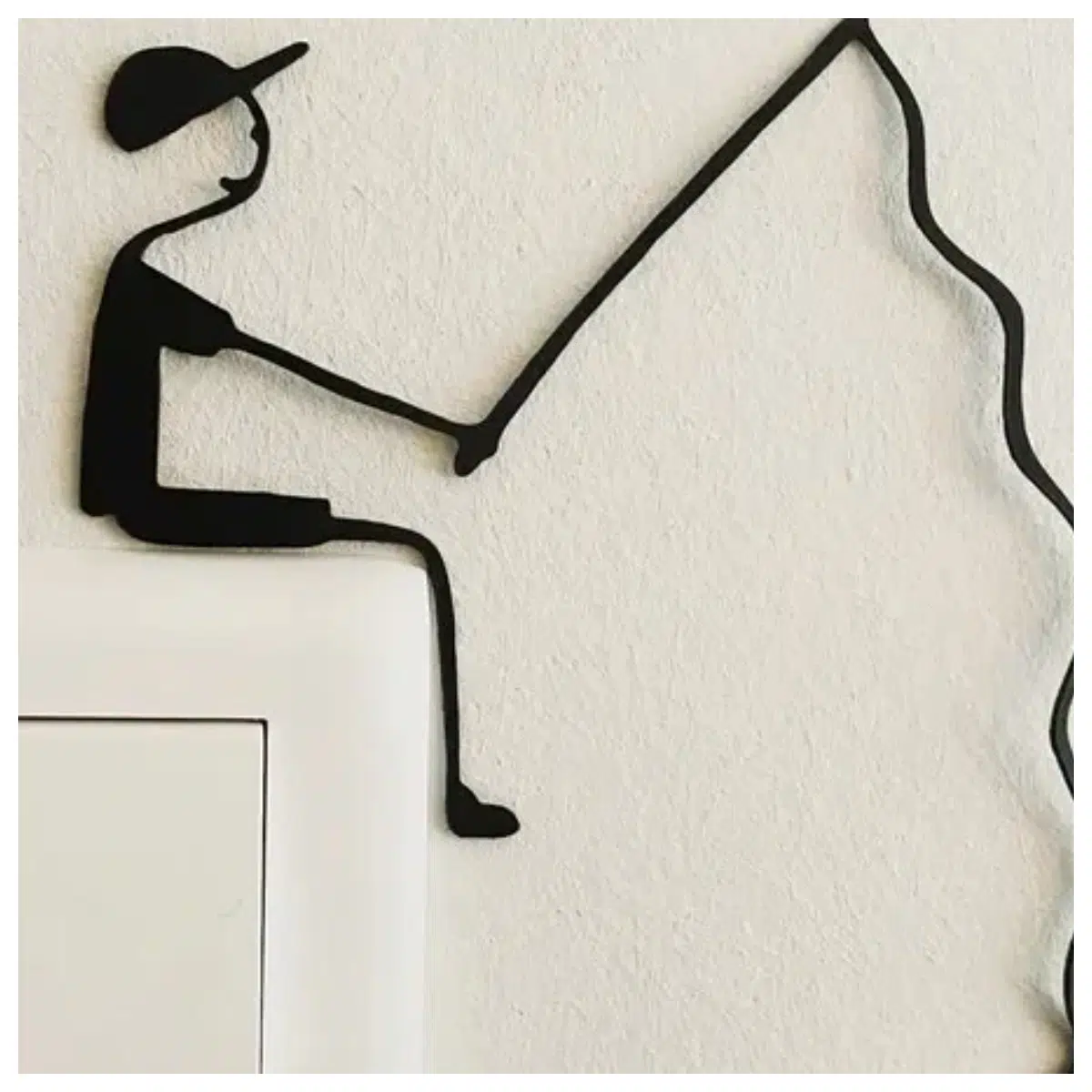 Switch Plate Cover Decor Fisherman Decor Home Decor Wall Decor Creative Home Accessories Decoration Parts
