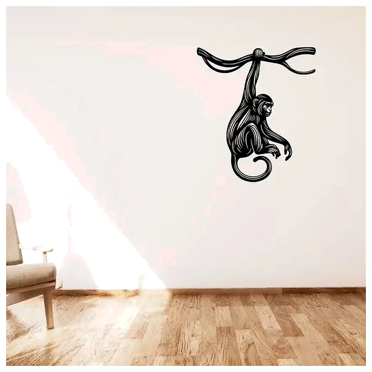 Branch Monkey Figurine Wall Decor Desk Ornament Creative Home Decor Various Styles Branch Animals