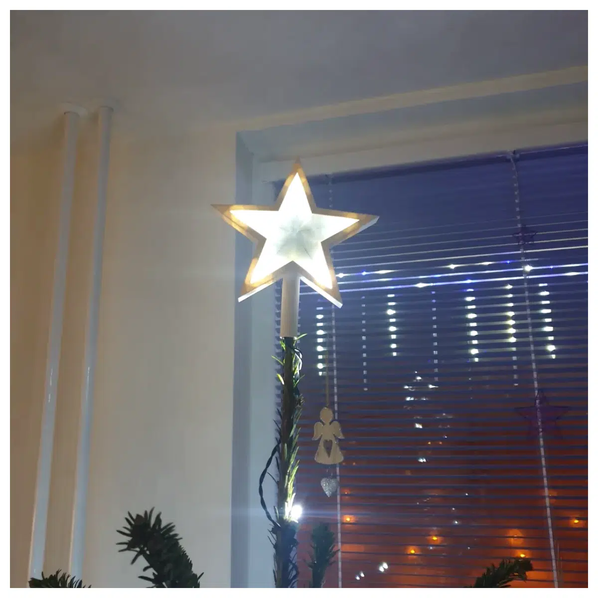 Christmas Tree Topper Star Lights Festive Christmas Decorations Star Lighting Christmas Tree Top Star Decor Festive Atmosphere