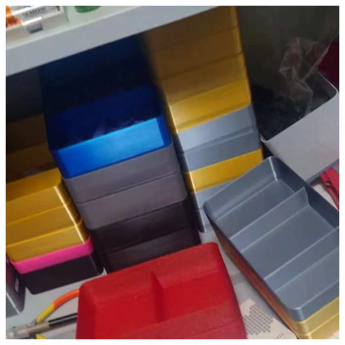 Model Parts Organizer Box Stackable Folding Model Storage Box Toy Component Storage Case Tool Organizer