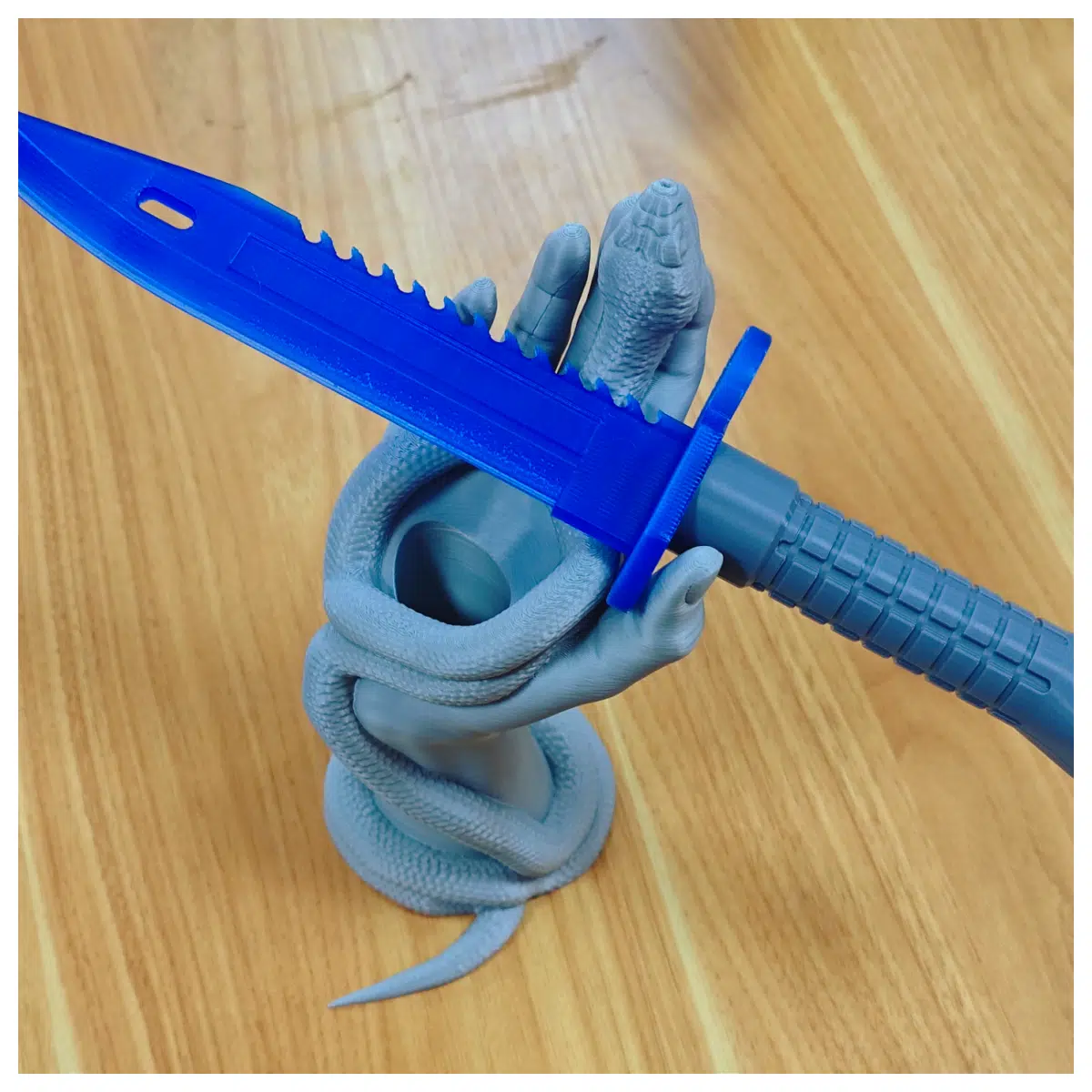 M9 Bayonet Blue Blue Bayonet M9 Bayonet Accessories Bayonet Clips Blue No Glue Connection