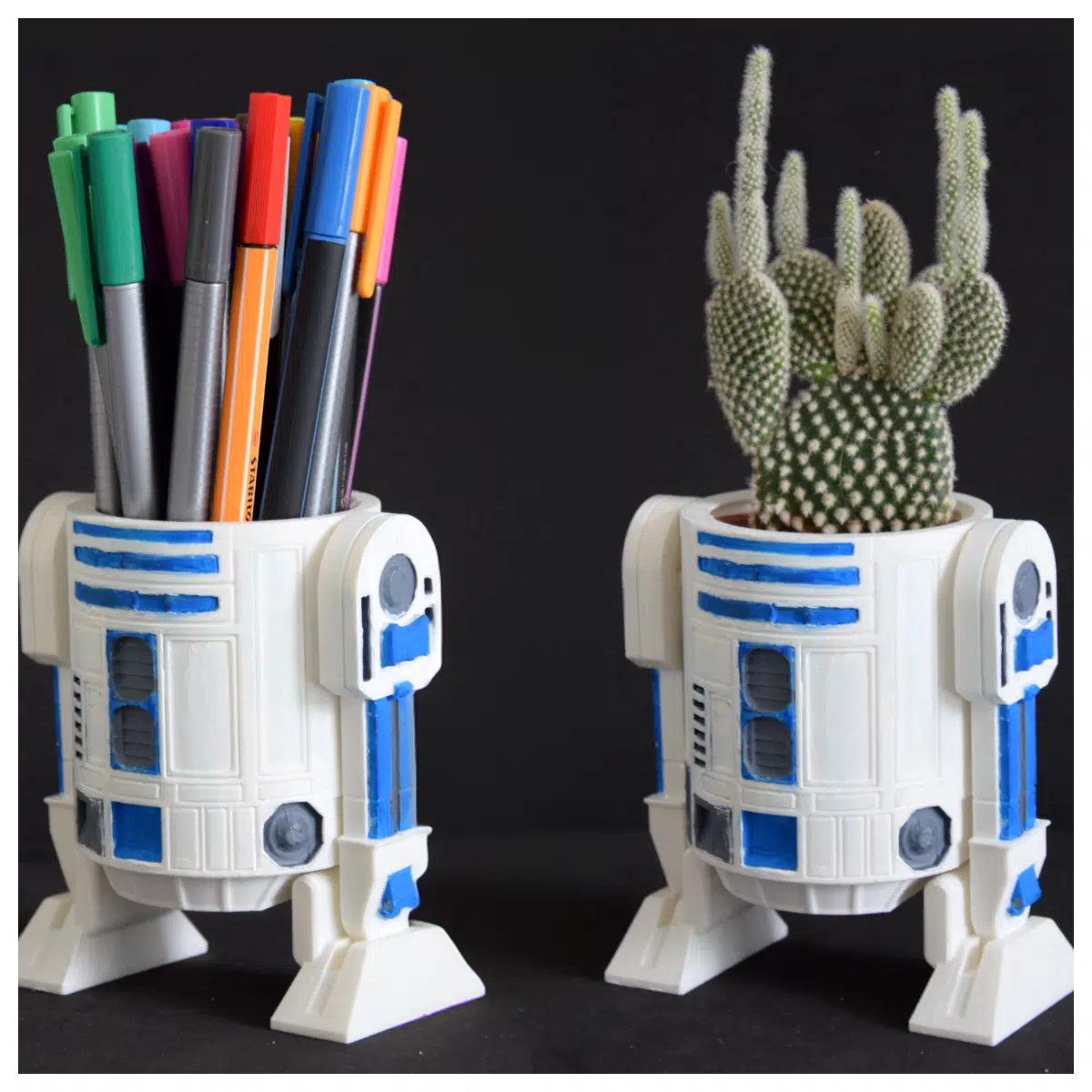 R2 D2 Pencil Holder Planter Creative Desk Organizer Decorative Gift Holder Planter Creative Organizer