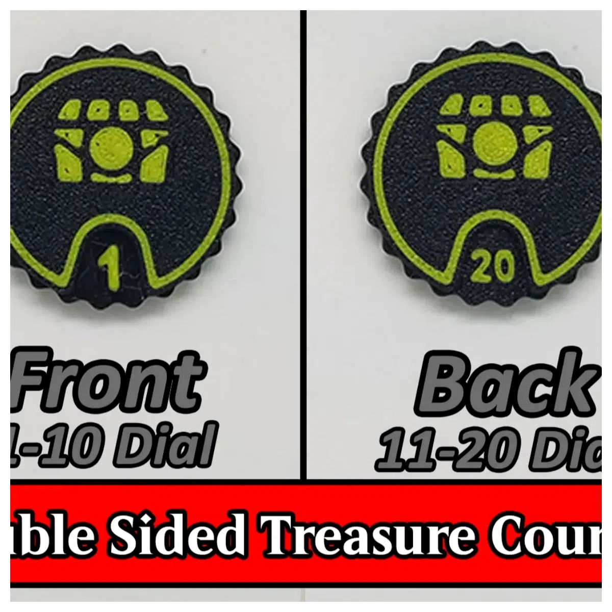 MTG Treasure Counter 1 20 Scale Dial Game Accessory Tracker Dice Accessory Collection Tokens